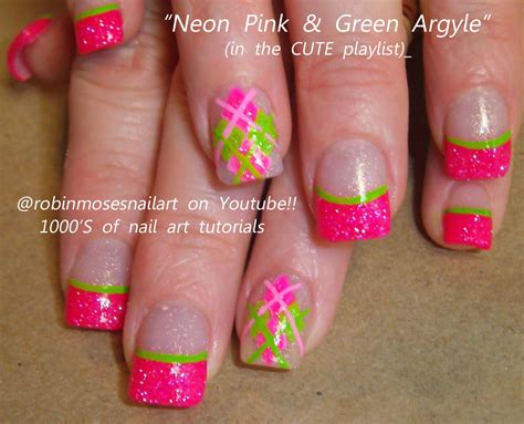 Robin Moses Nail Art Neon Nails Neon Pink Nails Neon
