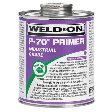 P70 10225 Pvc Primer Low Voc Purple Pint Bps Supply Group