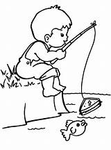 Fishing Coloring Rod Pole Pages Getcolorings Colorin Printable sketch template
