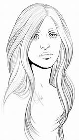 Blank Coloring Pages Girl Drawing Color Face Colouring Book Sketch Drawings Draw Choose Board Portrait Deviantart sketch template