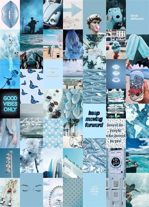 ocean blues wall collage kit digital  photo