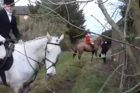 fox hunter caught on camera putting protester in headlock during