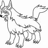 Mightyena sketch template