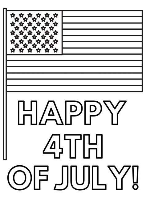 july coloring pages  flag