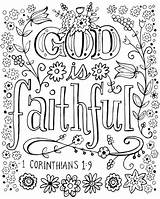 Coloring Pages Bible God Faithful Colouring Kids Verse Canvas Printable Color Adult Quotes Mandala Christian Verses Demand Choose Board Book sketch template