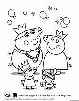 Peppa Pig Coloring Halloween Family Pages Printable Print Abc Colour Kids sketch template