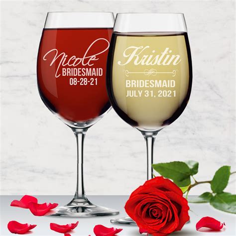 Engraved Wine Glasses Personalized Wine Glass Custom Wine Etsy
