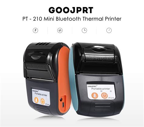 goojprt pt portable wireless thermal printer mm bluetooth thermal