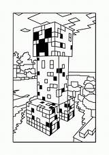 Minecraft Creeper Coloring Pages Printable Kleurplaat Kids Choose Board sketch template