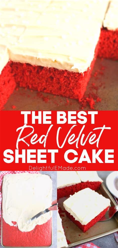 red velvet sheet cake delightful e made in 2021 red velvet cake