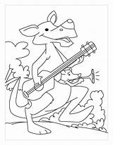Coloring Pages Tavi Rikki Tikki Kangaroo Template Guitar Library Baby sketch template