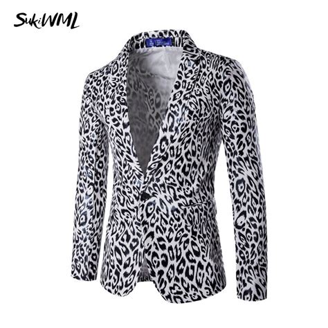 sukiwml 2017 new brand men blazer slim fit style sex party suit jackets
