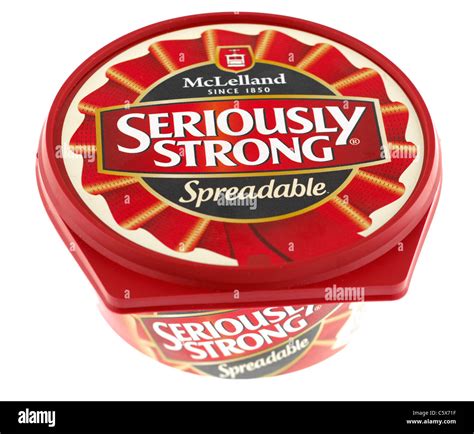 tub  spreadable  strong mclelland cheese spread stock photo