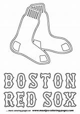 Coloring Red Sox Pages Boston Mlb Baseball Print Major League Logo Comments Logos Coloringhome sketch template