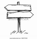 Sign Direction Vector Illustration Drawn Hand Double Road Arrows Different Shutterstock Stock Lightbox Save sketch template