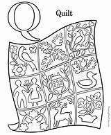 Quilt Alphabet Litera Colorat Steppdecke Sheets Alfabetul Tipar Englezesc Ausmalbilder Plansa Abecedario Tigrisor Coloringhome ähnliche sketch template