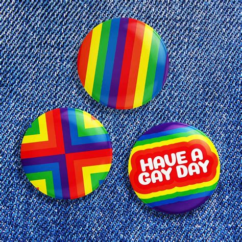 gay pride button pack the retrograph