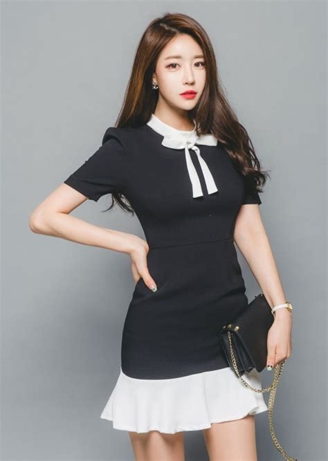 Luxe Asian Women Design Korean Model Fashion Style Dress Luxe Asian
