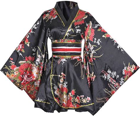 women s sexy short kimono dress floral print japanese traditional