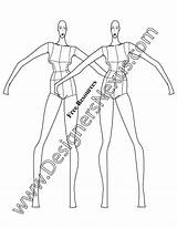 Fashion Template Female Figure Front Croquis Croqui V24 Templates Sketches Nexus Min Read Designersnexus sketch template
