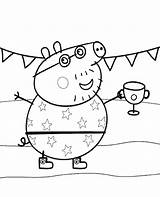 Coloring Peppa Pig Pages Beach Topcoloringpages Fun Book Kids Daddy Source George Printable sketch template