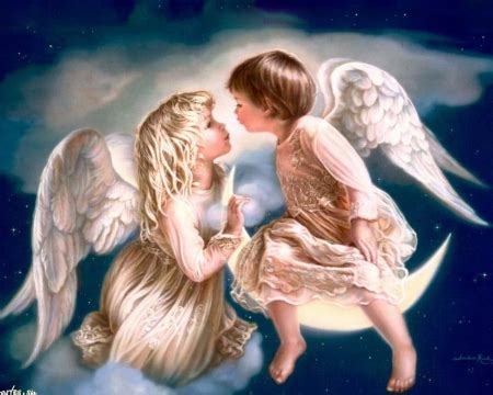 angels kiss fantasy abstract background wallpapers  desktop