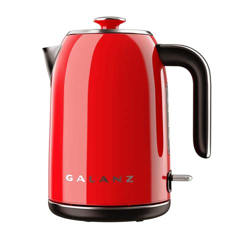 galanz  cup retro red corded electric kettle  auto shut  glkerdrm  home depot