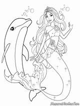 Barbie Coloring Mermaid Pages Da Sirena Colorare Library Clipart sketch template