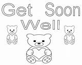 Well Soon Coloring Pages Printable Freecoloring Cards Print Sheets Printables Card Wishing Teddy Bears sketch template