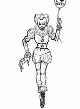 Pennywise Draw Malvorlagen Hororové Pinu Zdroj sketch template