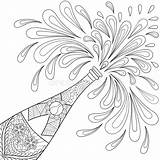 Zentangle Esplosione Bottiglia Stijl Freehand Explosion Schizzo Schets Illustrazione sketch template