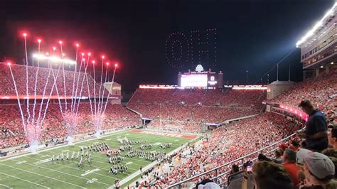 ohio state  halftime show  drones youtube