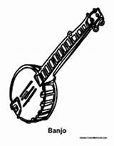 Banjo Instrument sketch template