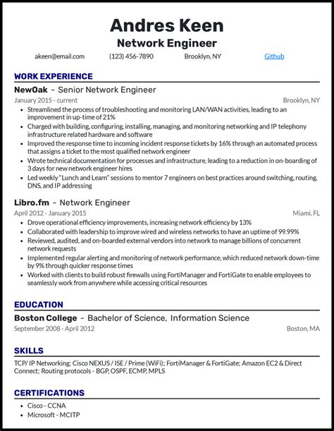 engineering resume examples