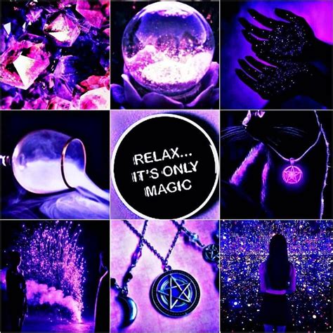 Magic Witch Purple Moodboard Aesthetic Art