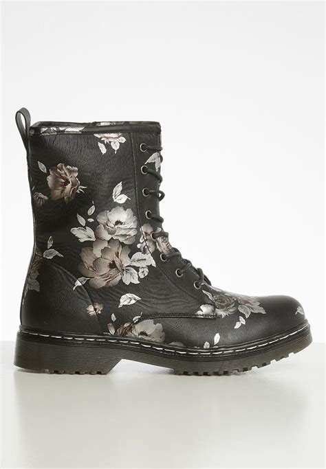 jonty boot black floral footwork boots superbalistcom