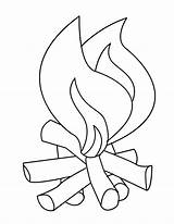 Fire Coloring Pages Flames Flame Colouring Camp Printable Campfire Kids Clipart Line Safety Drawing Cliparts Outline Color 1229 Number Online sketch template