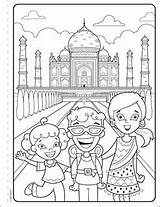 Mahal Taj Crayola sketch template