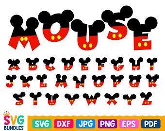 mickey mouse alphabet instant  printable alphabet etsy