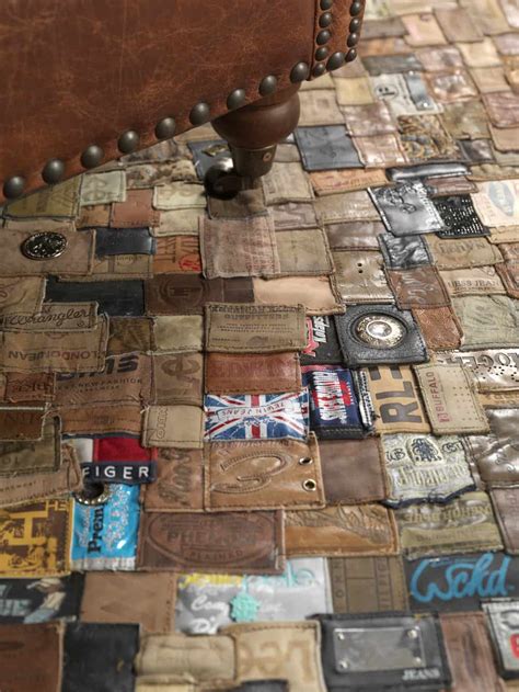 jeans label rug  kings  sweden  upcycled awesomeness