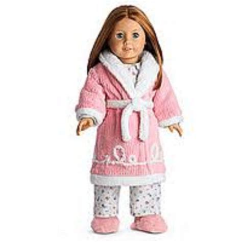 american girl emily robe and slippers for 18 doll pink clothes outfit