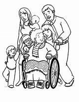 Coloring People Helping Disability Pages Supporting Drawing Disabled Colouring Bored Family Person Wheelchair Color Choose Board Kids Getdrawings Play Kidsplaycolor sketch template