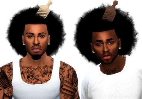 jarome fro sims  cc custom content black male hairstyle black