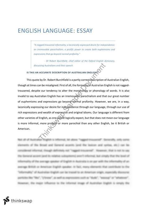 english language essay english language year  vce thinkswap
