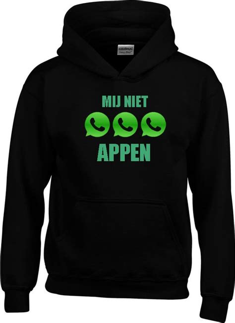 mij niet appen hoodie maat  chateau meiland martien meiland grappig wijnen bol