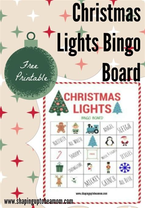 christmas lights bingo game printable shaping     mom