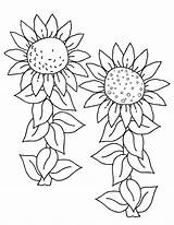 Sunflower Coloring Pages Kids Sunflowers Printable Flowers Drawing Flower Van Gogh Clipart Template Print Drawings Stamps Color Sheet Sun Sheets sketch template