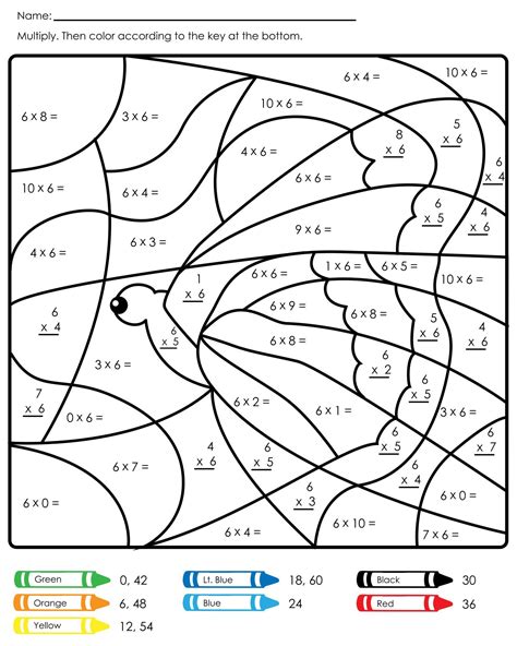 color  number multiplication clowncoloringpages