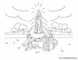 Vierge Sainte Fatima Coloriage Apparitions Télécharger sketch template