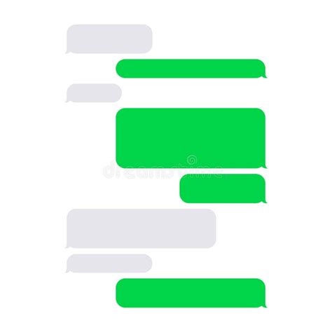 short message service sms blank bubbles set vector stock vector